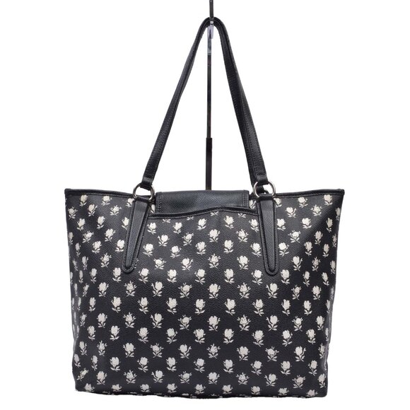 Coach Crosby Large Carryall Tote in Floral Printed Crossgrain Leather - Picture 11 of 15